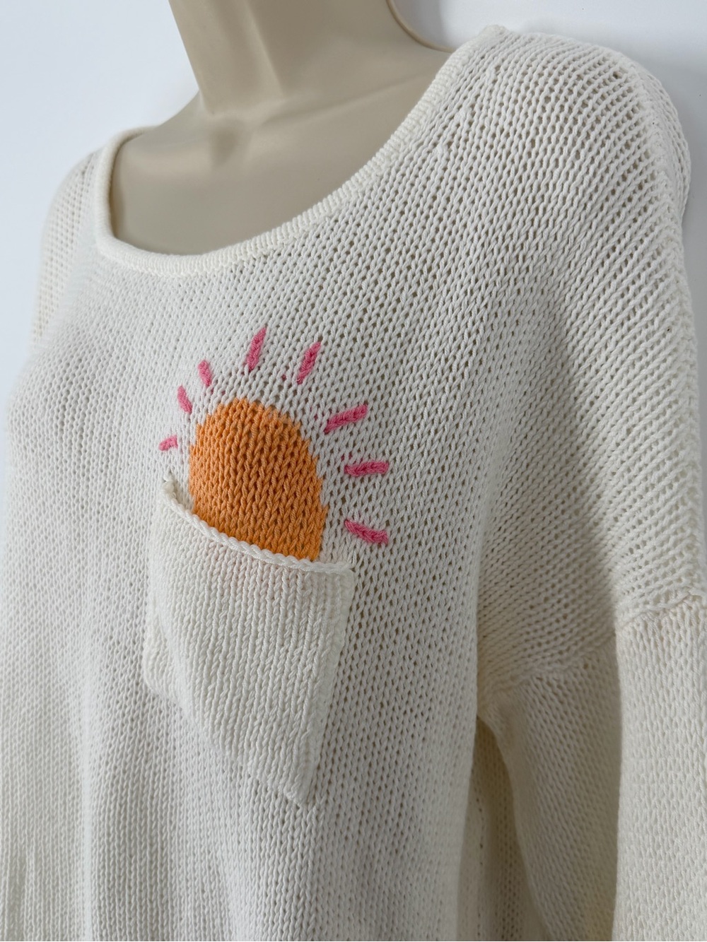 Wooden Ships Paola Buendia “Pocket Full Of Sunshine” Sweater M Coastal Whimsical - Picture 4 of 10